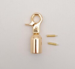 Angel Çanta Aksesuar 12 mm Light Gold Renk Kancalı Kovan 1 Adet - Angel Çanta Aksesuar