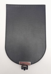 Angel Çanta Aksesuar - Angel Çanta Aksesuar 15x22 cm Suni Deri Siyah Renk Kapak Gümüş Metalli