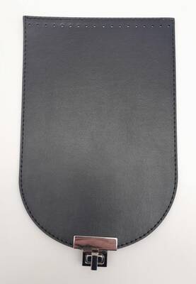 Angel Çanta Aksesuar 15x22 cm Suni Deri Siyah Renk Kapak Gümüş Metalli