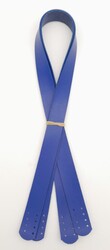 Angel Çanta Aksesuar 70x2.4 cm Tek Kat Suni Deri Mavi Renk Çift Sap - Thumbnail