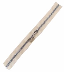 Angel Çanta Aksesuar Başlıklı Fermuar 30 Cm Gümüş Metal Krem - Angel Çanta Aksesuar