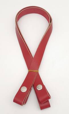 Angel Çanta Aksesuar Kırmızı Tek Kat Gerçek Deri Çıtçıtlı Çanta Sapı Gümüş Metalli