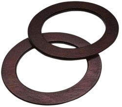 Angel Çanta Aksesuar Oval Model 15x11 cm Kahve Renk Ahşap Çanta Sapı - Angel Çanta Aksesuar