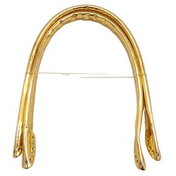 Angel Çanta Aksesuar Parlak Rugan Deri Pelikan Model Çanta Sapı Gold Renk - Thumbnail