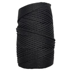Angel Çanta Aksesuar Simli Polyester Makrome Siyah Renk 200 gr - Angel Çanta Aksesuar