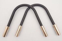 Angel Çanta Aksesuar ZT Model Suni Derili Metal Çanta Sapı Koyu Kahve Renk Light Gold Metal - Angel Çanta Aksesuar