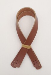 Angel Çanta Aksesuar Sütlü Kahve 30X1.4 Cm Gerçek Deri Çift Tutma Sapı - Angel Çanta Aksesuar