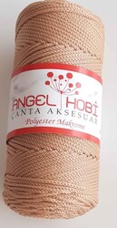 Angel Çanta Aksesuar - Angel Çanta Aksesuar Sütlü Kahve Renk Polyester Makrome
