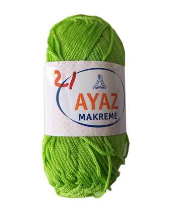 Angel Çanta Aksesuar 100 Gram Polyester Makrome No:21 Fosforlu Yeşil - 1