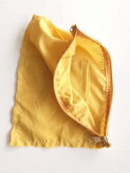 Angel Çanta Aksesuar 20X30 Cm Dikilmiş Fermuarlı Astar Hardal Sarı - Angel Çanta Aksesuar