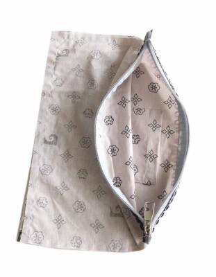 Angel Çanta Aksesuar 20X30 Cm Dikilmiş Fermuarlı Astar Sütlü Kahve Pc Desen - 1