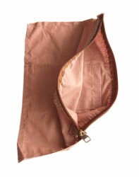 Angel Çanta Aksesuar 20X30 Cm Dikilmiş Fermuarlı Astar Sütlü Kahve Renk - Angel Çanta Aksesuar