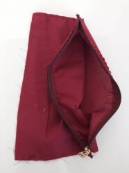 Angel Çanta Aksesuar 20X30 Cm, Dikilmiş Halde, Fermuarlı Astar Bordo - Angel Çanta Aksesuar