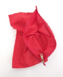 Angel Çanta Aksesuar 20X30 Cm, Dikilmiş Halde, Fermuarlı Astar Kırmızı - Angel Çanta Aksesuar