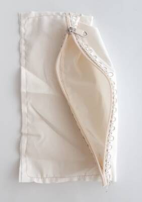 Angel Çanta Aksesuar 20X30 Cm, Dikilmiş Halde, Fermuarlı Astar Krem - 1