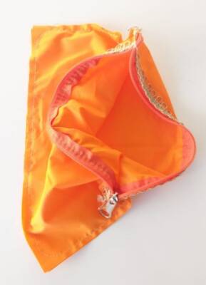 Angel Çanta Aksesuar 20X30 Cm, Dikilmiş Halde, Fermuarlı Astar Turuncu - 1