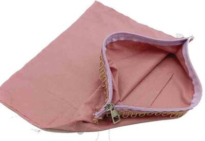 Angel Çanta Aksesuar 28X28 Cm Dikilmiş Fermuarlı Astar Açık Gül Kurusu - 1