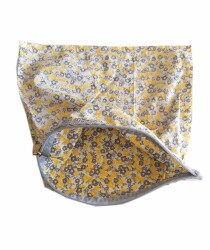 Angel Çanta Aksesuar 28X28 Cm Dikilmiş Fermuarlı Astar Sarı Çiçek Desen - Angel Çanta Aksesuar