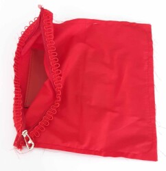 Angel Çanta Aksesuar 28X28 Cm, Kırmızı Renk Dikilmiş Halde, Fermuarlı Astar - Angel Çanta Aksesuar