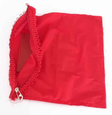 Angel Çanta Aksesuar 28X28 Cm, Kırmızı Renk Dikilmiş Halde, Fermuarlı Astar - 1
