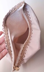 Angel Çanta Aksesuar Bej 28X28 Cm, Dikilmiş Halde, Fermuarlı Astar - Angel Çanta Aksesuar