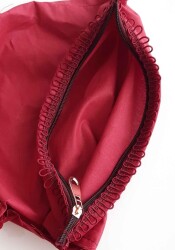 Angel Çanta Aksesuar Bordo Renk 28X28 Cm Dikilmiş Halde Fermuarlı Astar - Angel Çanta Aksesuar