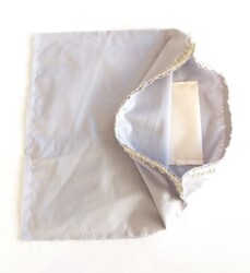 Angel Çanta Aksesuar Fermuarsız 28X28 Cm Dikilmiş Astar Açık Gri - Angel Çanta Aksesuar