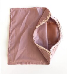 Angel Çanta Aksesuar Fermuarsız 28X28 Cm Dikilmiş Astar Gül Kurusu - Angel Çanta Aksesuar