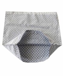 Angel Çanta Aksesuar Fermuarsız 28X28 Cm Dikilmiş Astar Puantiye Açık Gri - Angel Çanta Aksesuar