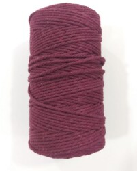 Angel Çanta Aksesuar 3 Büküm Makrome İpi Bordo - Angel Çanta Aksesuar