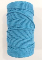 Angel Çanta Aksesuar 3 Büküm Makrome İpi Mavi - Angel Çanta Aksesuar