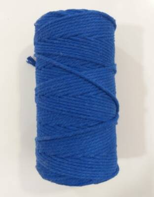 Angel Çanta Aksesuar 3 Büküm Makrome İpi Saks - 1