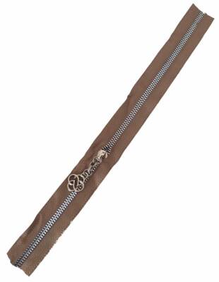 Angel Çanta Aksesuar Başlıklı Fermuar 30 Cm Gümüş Metal Vizon - 1