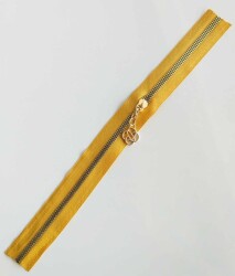 Angel Çanta Aksesuar Başlıklı Fermuar 30 Cm Light Gold Metal Hardal - Angel Çanta Aksesuar
