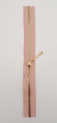 Angel Çanta Aksesuar Başlıklı Fermuar 30 Cm Light Gold Metal Pudra Renk - 2