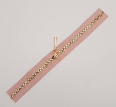 Angel Çanta Aksesuar Başlıklı Fermuar 30 Cm Light Gold Metal Pudra Renk - 1