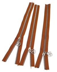 Angel Çanta Aksesuar Başlıklı Fermuar Set 30 Cm Gümüş Metal Taba 3 Adet - Angel Çanta Aksesuar