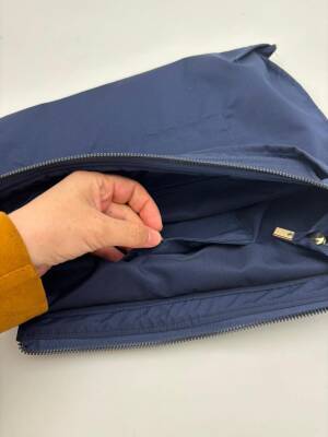 Angel Çanta Aksesuar 30x25 Cm Dikilmiş Fermuarlı Astar Lacivert Renk - 3