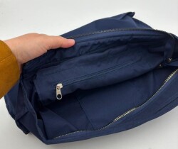 Angel Çanta Aksesuar 30x25 Cm Dikilmiş Fermuarlı Astar Lacivert Renk - 4