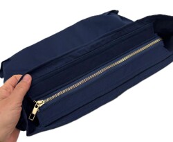 Angel Çanta Aksesuar 30x25 Cm Dikilmiş Fermuarlı Astar Lacivert Renk - Angel Çanta Aksesuar