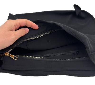 Angel Çanta Aksesuar 30x25 Cm Dikilmiş Fermuarlı Astar Siyah Renk - 2