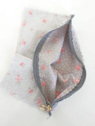 Angel Çanta Aksesuar 38X38 Cm, Dikilmiş Halde, Fermuarlı Astar Çiçekli - Angel Çanta Aksesuar