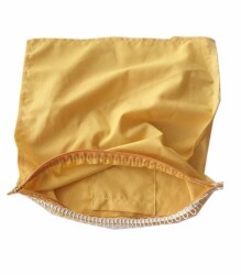 Angel Çanta Aksesuar 38X38 Cm Dikilmiş Halde Fermuarlı Astar Hardal Sarı - Angel Çanta Aksesuar