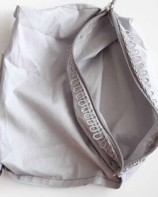 Angel Çanta Aksesuar Gri 38X38 Cm, Dikilmiş Halde, Fermuarlı Astar - 1