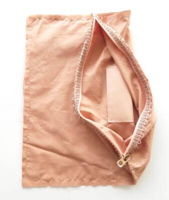 Angel Çanta Aksesuar Sütlü Kahve Renk 38X38 Cm, Dikilmiş Halde, Fermuarlı Astar - 1