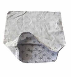 Angel Çanta Aksesuar Fermuarsız 38X38 Cm Dikilmiş Astar Açık Gri Pc Desen - Angel Çanta Aksesuar