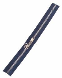 Angel Çanta Aksesuar Başlıklı Fermuar 40 Cm Gümüş Metal Lacivert - Angel Çanta Aksesuar