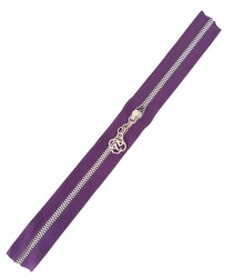 Angel Çanta Aksesuar Başlıklı Fermuar 40 Cm Gümüş Metal Mor - Angel Çanta Aksesuar