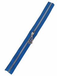 Angel Çanta Aksesuar Başlıklı Fermuar 40 Cm Gümüş Metal Saks Mavi - Angel Çanta Aksesuar