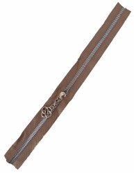 Angel Çanta Aksesuar Başlıklı Fermuar 40 Cm Gümüş Metal Vizon - Angel Çanta Aksesuar